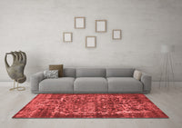 Machine Washable Oriental Red Industrial Rug, wshurb1017red