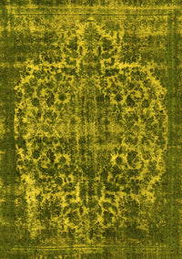 Oriental Yellow Industrial Rug, urb1017yw