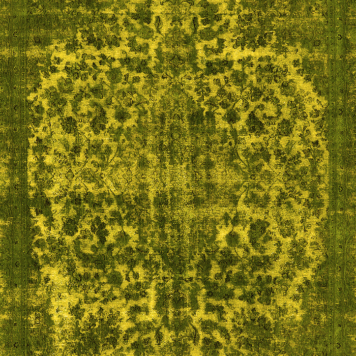 Oriental Yellow Industrial Rug, urb1017yw