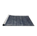 Sideview of Machine Washable Industrial Modern Dark Slate Blue Rug, wshurb1018