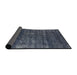 Sideview of Mid-Century Modern Dark Slate Blue Oriental Rug, urb1018