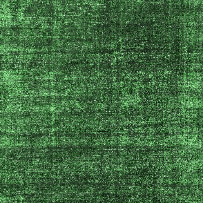Square Oriental Emerald Green Industrial Rug, urb1018emgrn