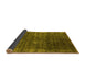 Sideview of Oriental Yellow Industrial Rug, urb1018yw