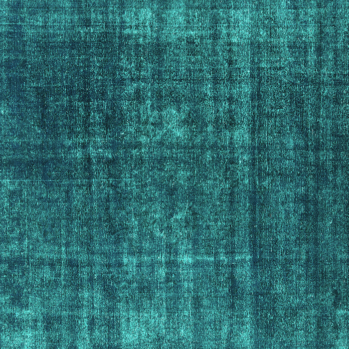 Square Machine Washable Oriental Turquoise Industrial Area Rugs, wshurb1018turq