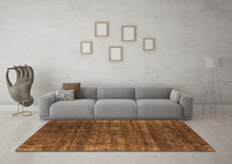 Machine Washable Oriental Orange Industrial Area Rugs in a Living Room, wshurb1018org