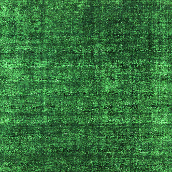 Square Oriental Green Industrial Rug, urb1018grn