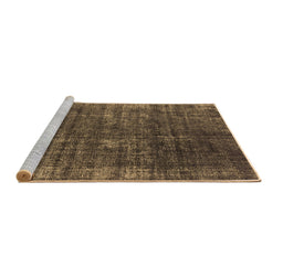 Sideview of Machine Washable Oriental Brown Industrial Rug, wshurb1018brn