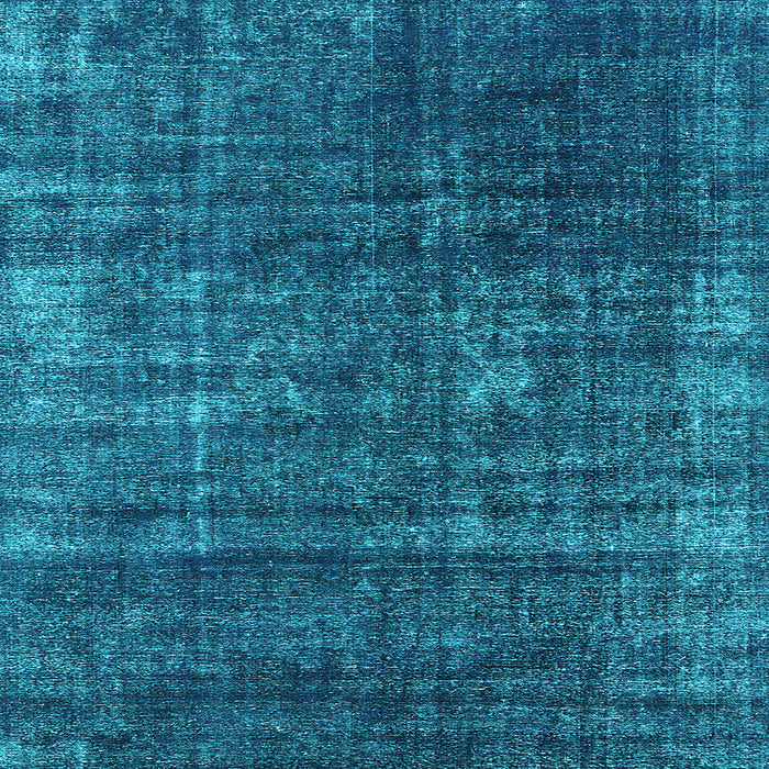 Square Machine Washable Oriental Light Blue Industrial Rug, wshurb1018lblu