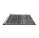 Sideview of Machine Washable Oriental Gray Industrial Rug, wshurb1019gry