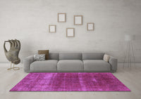 Machine Washable Oriental Purple Industrial Rug, wshurb1019pur