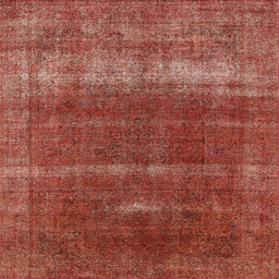 Square Machine Washable Industrial Modern Orange Rug, wshurb1019