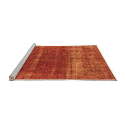 Sideview of Machine Washable Oriental Orange Industrial Area Rugs, wshurb1019org