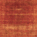 Square Machine Washable Oriental Orange Industrial Area Rugs, wshurb1019org