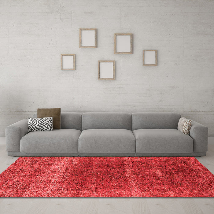 Industrial Red Washable Rugs