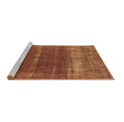 Sideview of Machine Washable Oriental Brown Industrial Rug, wshurb1019brn