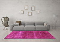 Machine Washable Oriental Pink Industrial Rug, wshurb1019pnk