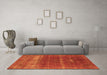 Machine Washable Oriental Orange Industrial Area Rugs in a Living Room, wshurb1019org