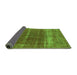 Sideview of Oriental Green Industrial Rug, urb1019grn