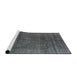 Sideview of Machine Washable Industrial Modern Gray Rug, wshurb1020