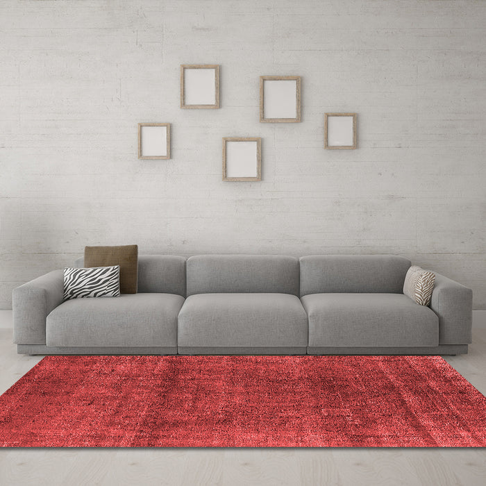 Industrial Red Washable Rugs