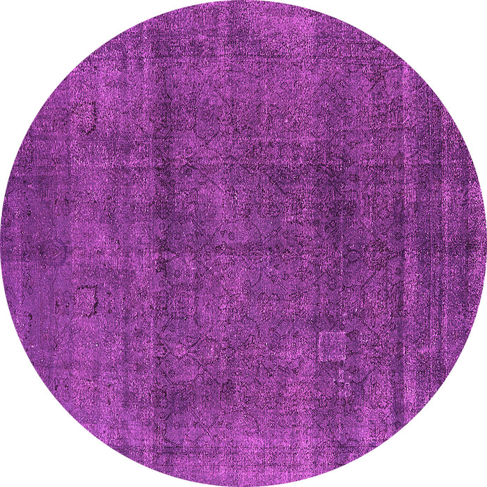 Round Oriental Pink Industrial Rug, urb1020pnk