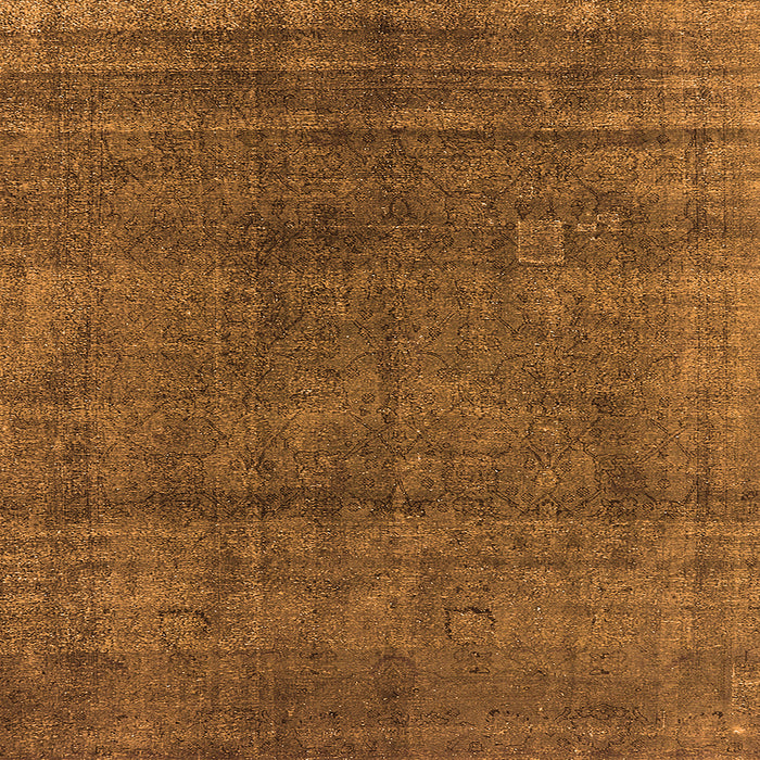 Square Machine Washable Oriental Orange Industrial Area Rugs, wshurb1020org