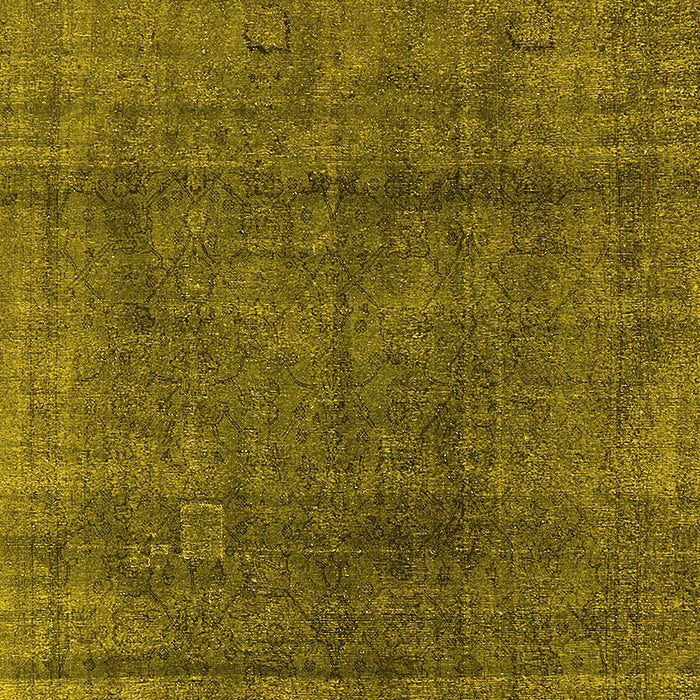 Machine Washable Oriental Yellow Industrial Rug, wshurb1020yw