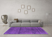 Machine Washable Oriental Purple Industrial Rug, wshurb1020pur