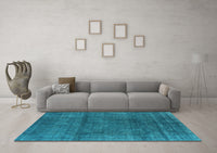 Machine Washable Oriental Light Blue Industrial Rug, wshurb1020lblu