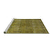 Sideview of Machine Washable Industrial Modern Brown Rug, wshurb1021