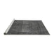 Sideview of Machine Washable Oriental Gray Traditional Rug, wshurb1021gry