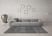 Machine Washable Oriental Gray Traditional Rug in a Living Room,, wshurb1021gry