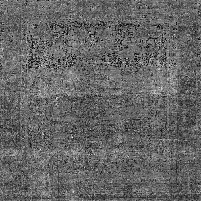 Square Machine Washable Oriental Gray Traditional Rug, wshurb1021gry