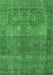 Machine Washable Oriental Emerald Green Traditional Area Rugs, wshurb1021emgrn