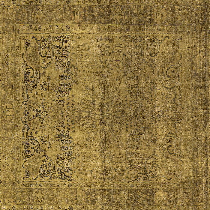Square Oriental Brown Traditional Rug, urb1021brn