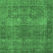 Square Oriental Emerald Green Traditional Rug, urb1021emgrn