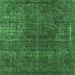 Square Oriental Emerald Green Industrial Rug, urb1022emgrn