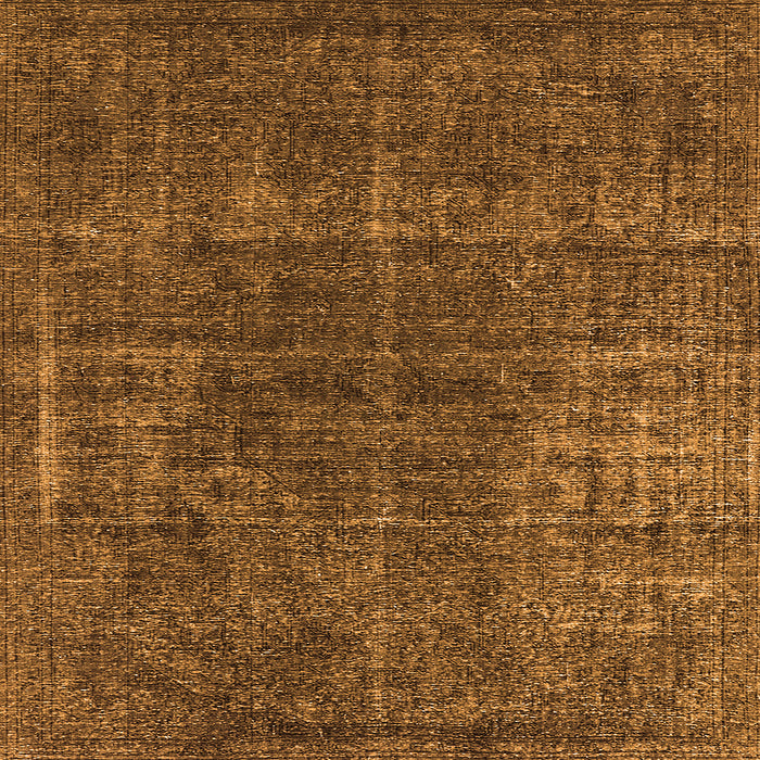 Square Machine Washable Oriental Orange Industrial Area Rugs, wshurb1022org