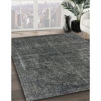 Mid-Century Modern Granite Gray Oriental Rug, urb1022