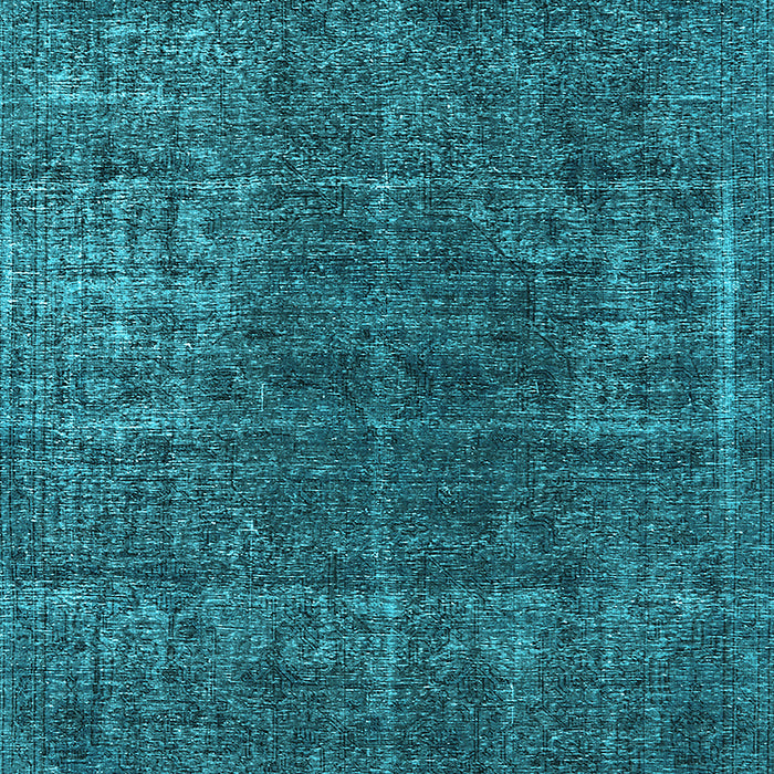 Machine Washable Oriental Light Blue Industrial Rug, wshurb1022lblu