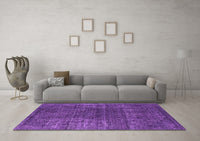 Machine Washable Oriental Purple Industrial Rug, wshurb1022pur