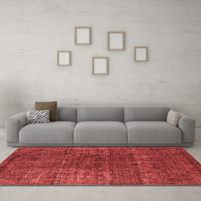 Industrial Red Washable Rugs