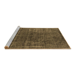 Sideview of Machine Washable Oriental Brown Industrial Rug, wshurb1022brn