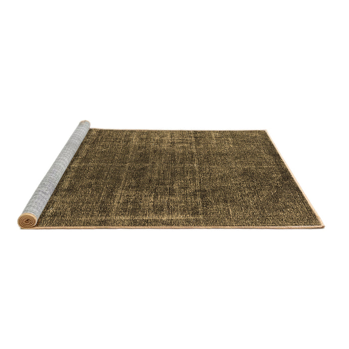 Sideview of Machine Washable Oriental Brown Industrial Rug, wshurb1022brn