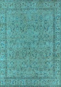 Oriental Light Blue Industrial Rug, urb1023lblu