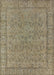 Mid-Century Modern Brown Oriental Rug, urb1023