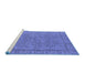 Sideview of Machine Washable Oriental Blue Industrial Rug, wshurb1023blu