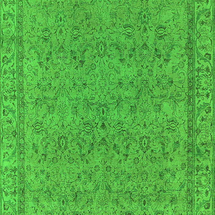 Machine Washable Oriental Green Industrial Area Rugs, wshurb1023grn
