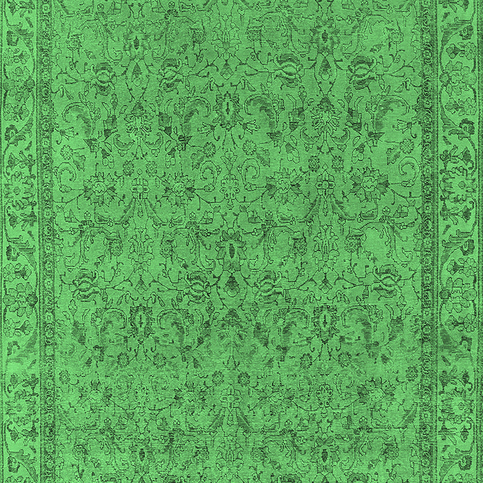Machine Washable Oriental Emerald Green Industrial Area Rugs, wshurb1023emgrn