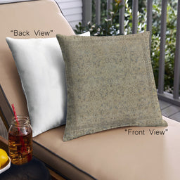 Front View of Mid-Century Modern Urban Square Brown Throw Pillow, 18 inch by 18 inch, pwurb1023